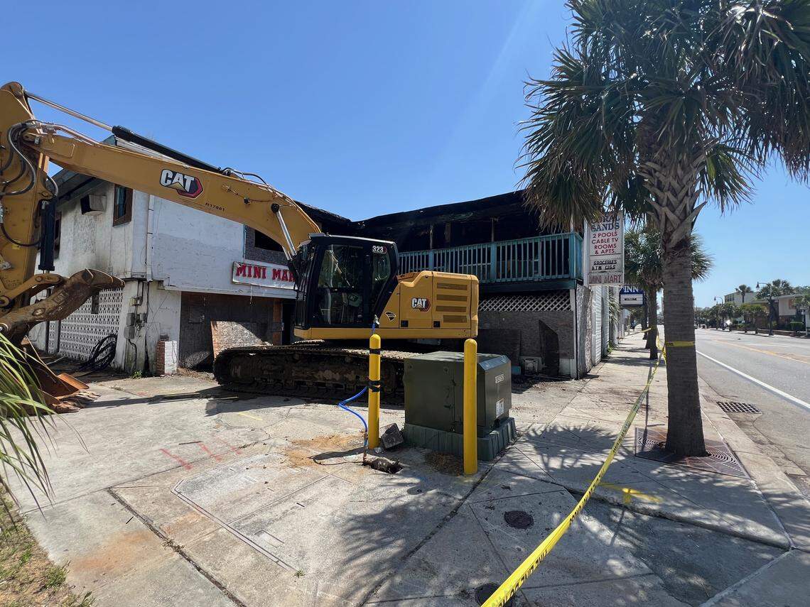 Demolition has begun on the Coral Sands Motel on Ocean Boulevard.