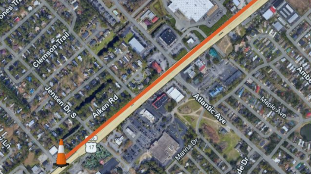 A lane of U.S. Highway 17 will close temporarily for intersection improvements Feb. 11 and 12.
