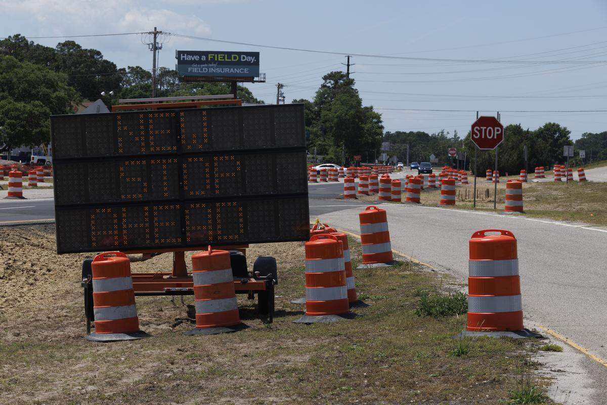 Road construction by the S.C. Department of Transportation is on-going in the Murrells Inlet area. Thousands of motorcycle enthusiasts are expected in the area this week for the Myrtle Beach Bike Rally.  May 4,2026.