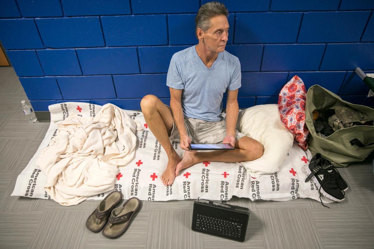 As Hurricane Florence approached on Thursday afternoon 470 people had checked into the shelter at North Myrtle Beach High School with more evacuees expected as conditions worsen. Thursday, September 13, 2018.