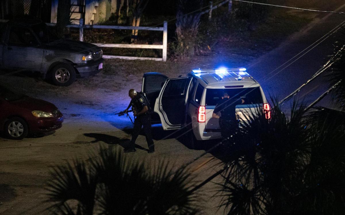 A heavy police presence from multiple agencies shut down Kings Highway and Yaupon Drive in Myrtle Beach from 13th Avenue South to 15th Avenue South on Saturday night and into Sunday morning. Police gave no details of the incident but witnesses on the scene described the sounds of gunfire. October 3, 2020.