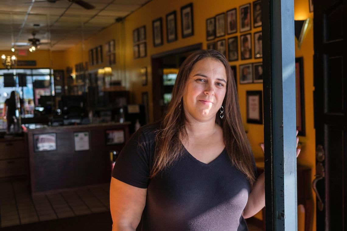 Patty Rose Farley, manager and bartender at Comedy Cabana in Myrtle Beach, worked nearly every day this summer due to the region’s ongoing worker shortage. Sept. 29, 2021.