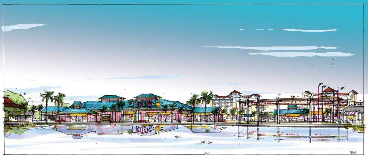 Barefoot Landing, artist rendition