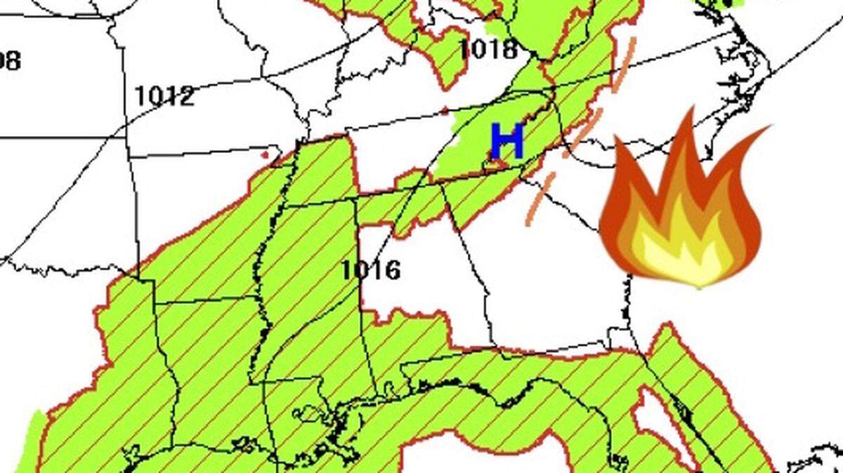 Weather forecast for July 22, 2017