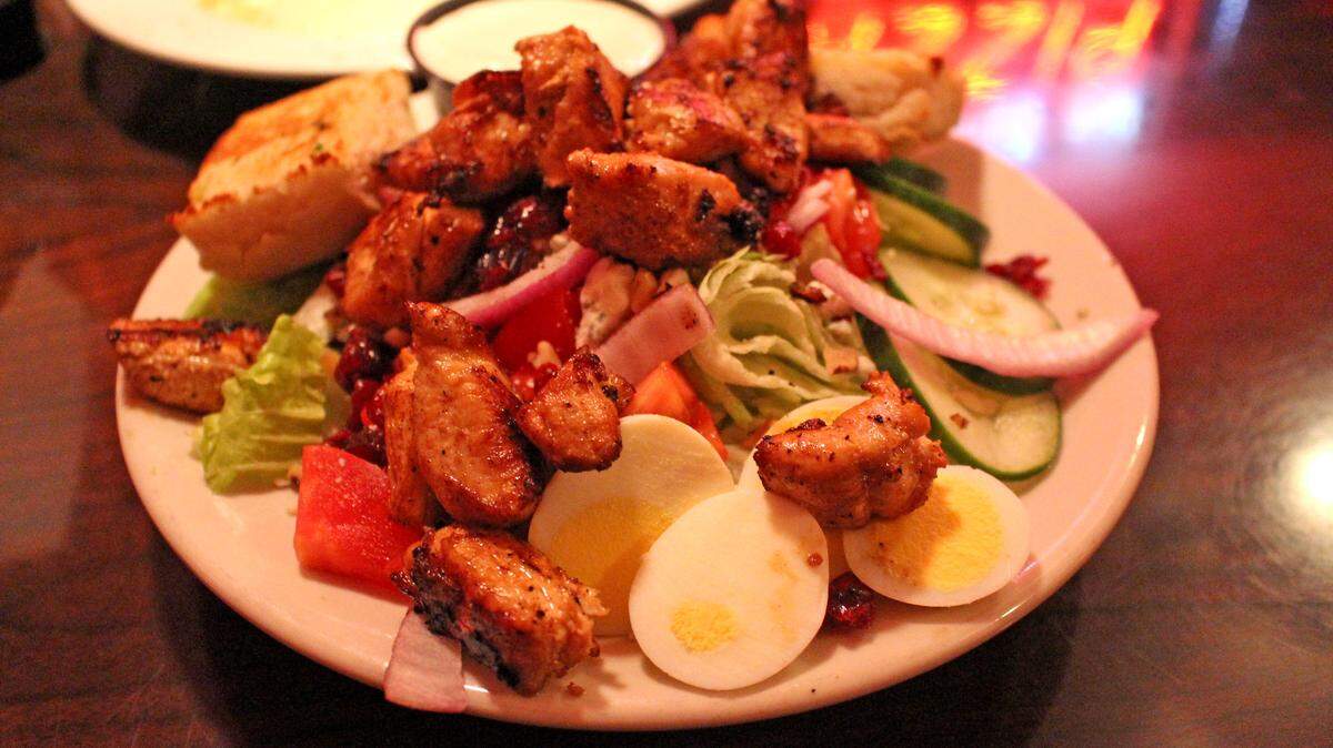 The Godfather Salad at Swing Bridge Pizza.