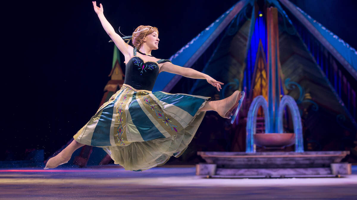 Disney on ice frozen-kimmelman- tsn:Abigail “Abby” Kimmelman
skates as the character Anna in Disney on Ice Presents Frozen. The
U.S. tour performs in Florence Nov. 30-Dec.3