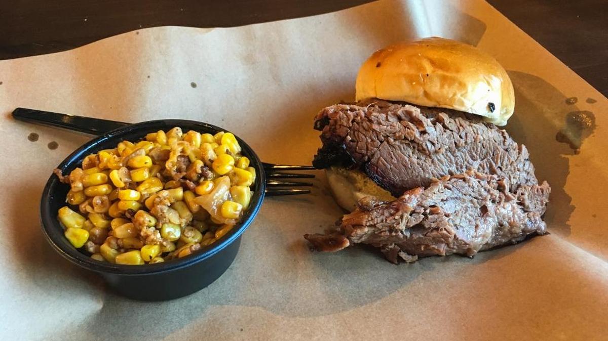 Mission BBQ Brisket and N’Awlins Corn