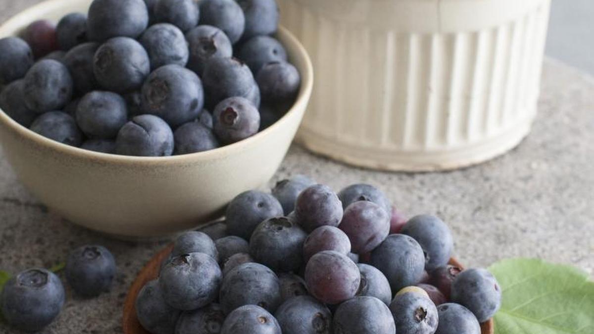 This file photo shows blueberries.