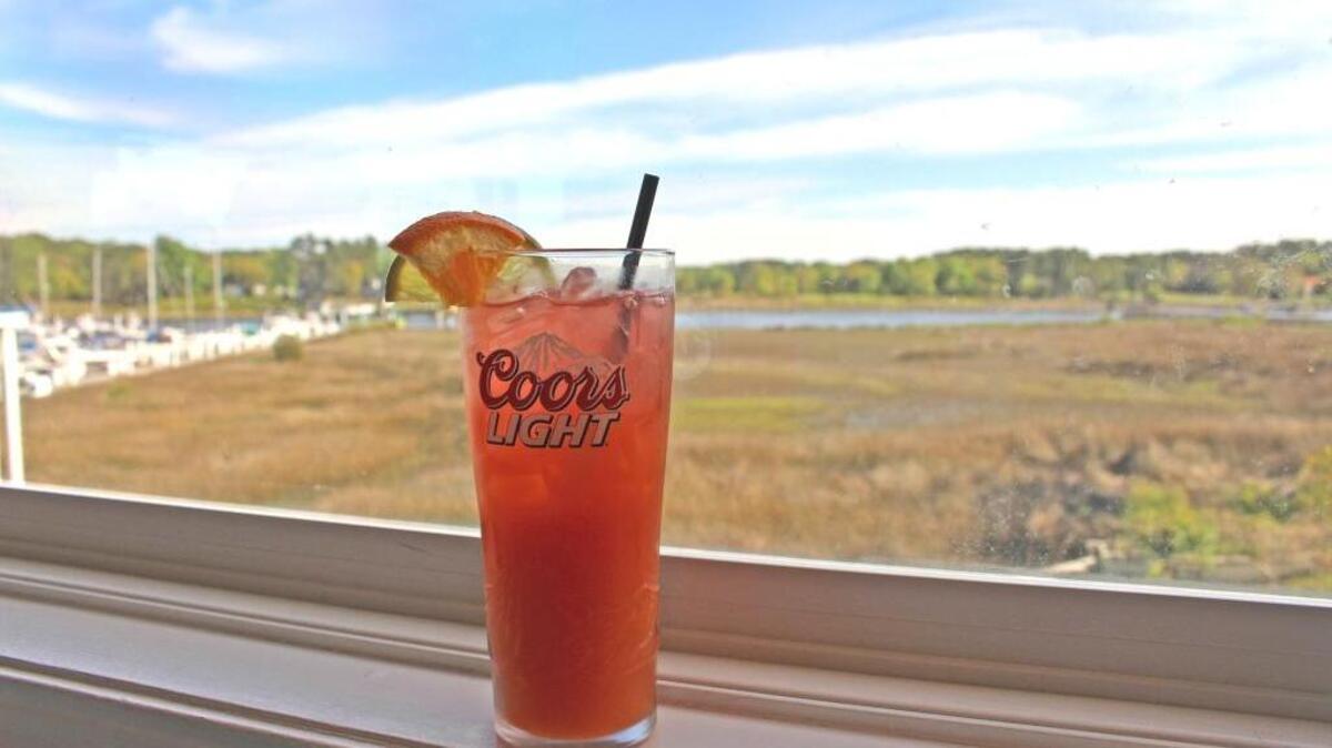 A specialty cocktail at Snooky’s on the Water in 2016.