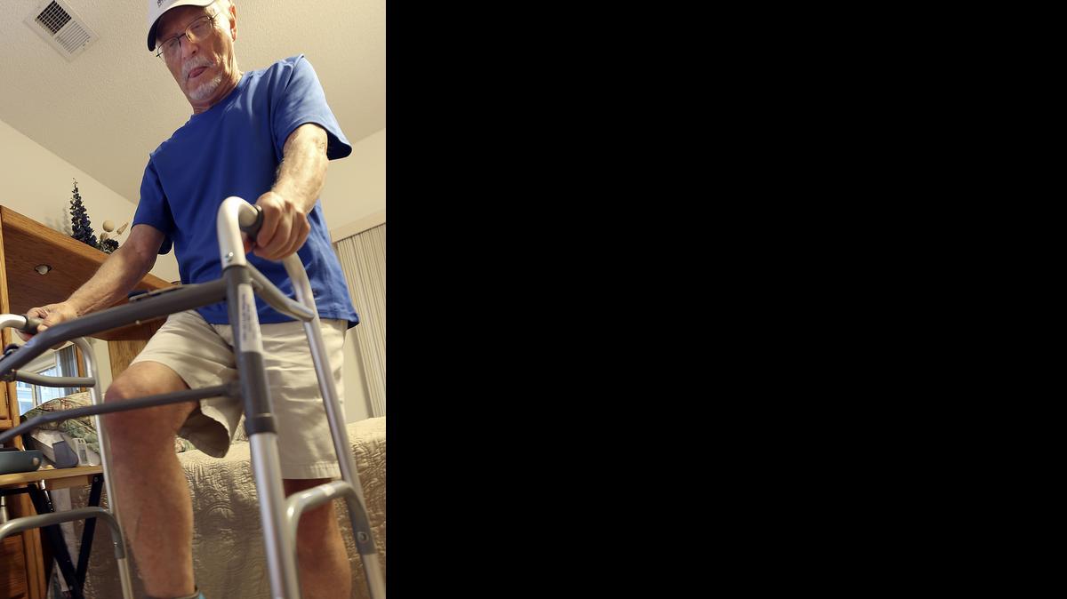 
Al Nicholas is recovering from hip-replacement surgery at his Murrells Inlet home. Nicholas said the recovery and rehabilitation would be impossible without the help of his wife, Angela.
