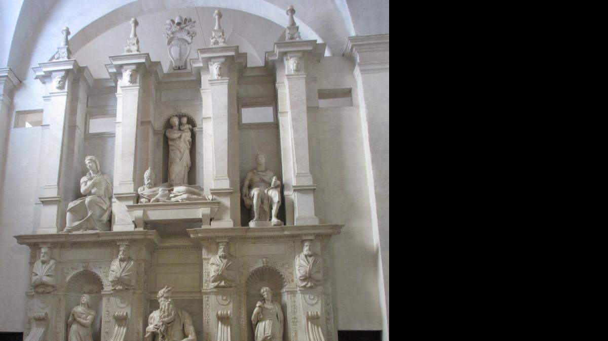 
Michelangelo’s marble masterpiece, The Moses, can be seen at the Church of St. Peter in Chains in Rome.
