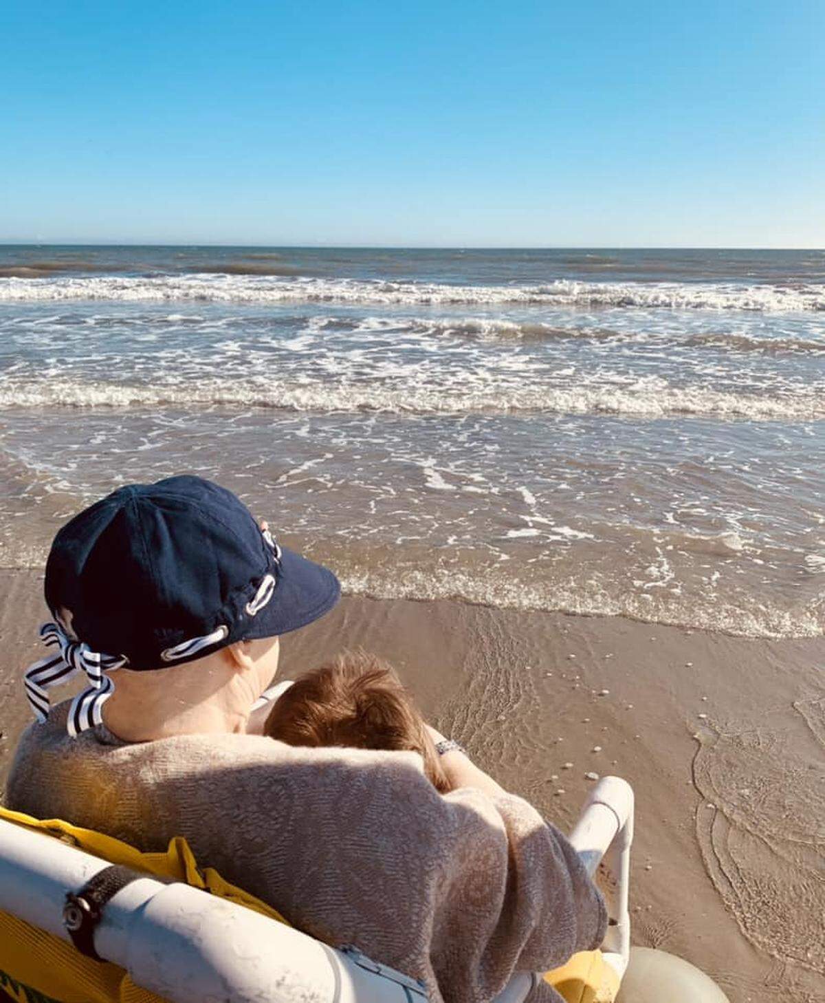 Saundra Holt, 75, of Drift, Kentucky, visited North Myrtle Beach on Oct. 30, 2023 as part of a family vacation so she could see the ocean. Holt has terminal colon and liver cancer.