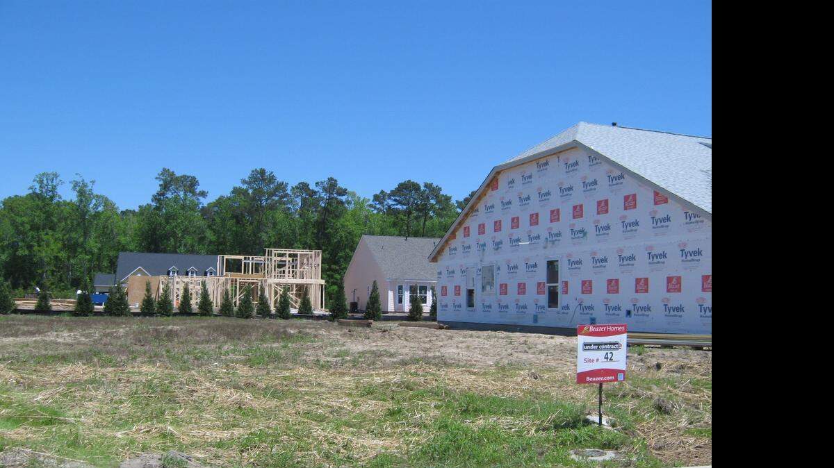 
Multiple homes are in various stages of construction at the Balmoral subdivision at The Market Common.

