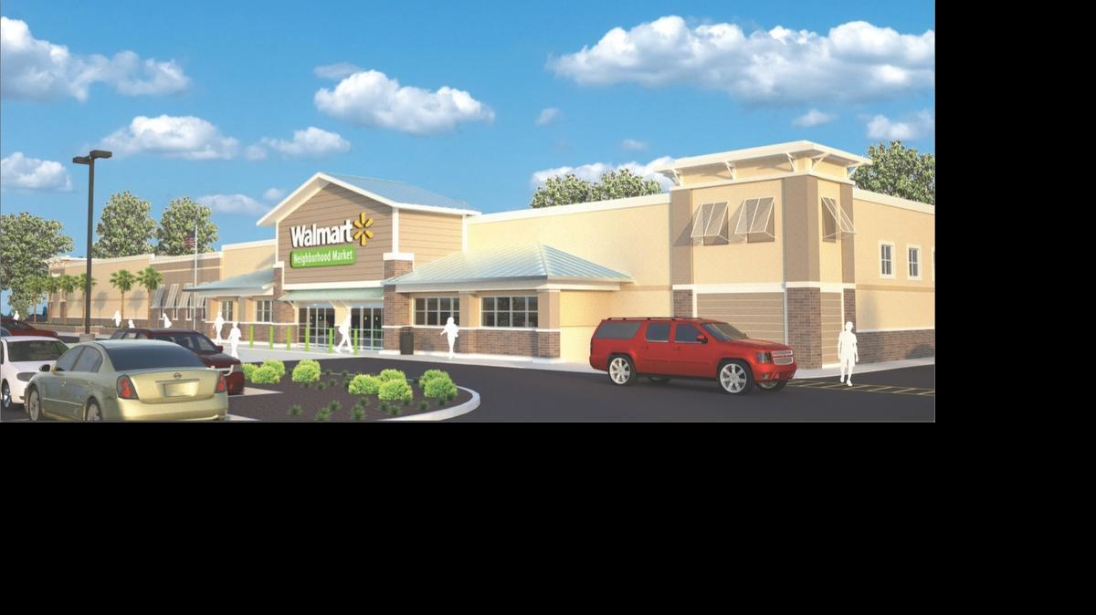 
Rendering of the proposed Wal-Mart Neighborhood Market that could be built at the Village Square Shopping Center on Kings Highway in Myrtle Beach. The store is one of two being considered by the Myrtle Beach Community Appearance Board.
