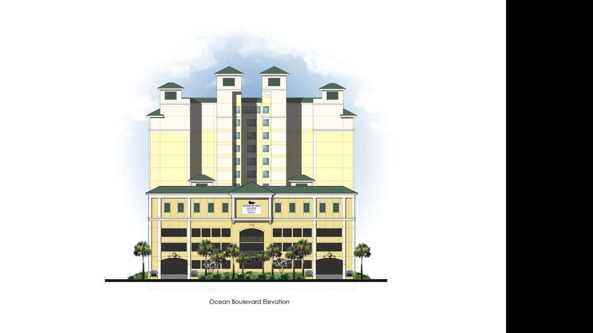 
Rendering of the planned Homewood Suites Oceanfront Resort & Conference Center. 
