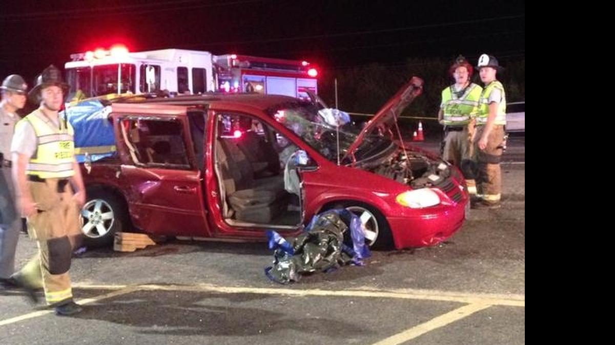 
Two girls were killed in a car crash Tuesday night on U.S. 17 near Pirateland Family Camping Resort. The girls were in the backseat of this van.
