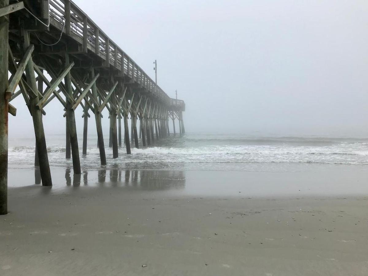 Fog rolls into Myrtle Beach.