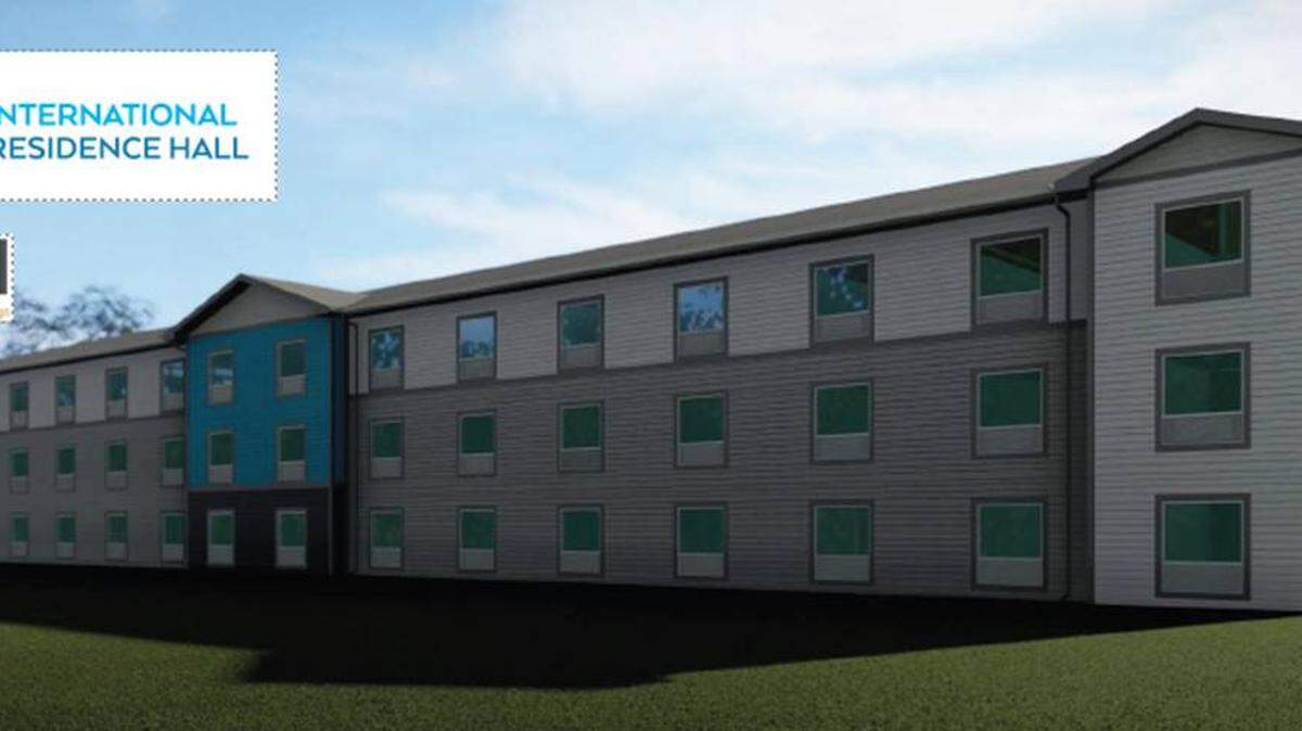 Holtz Builders provided this artist’s rendering of a planned $50 million residence hall for international workers slated to open in Myrtle Beach in 2025.