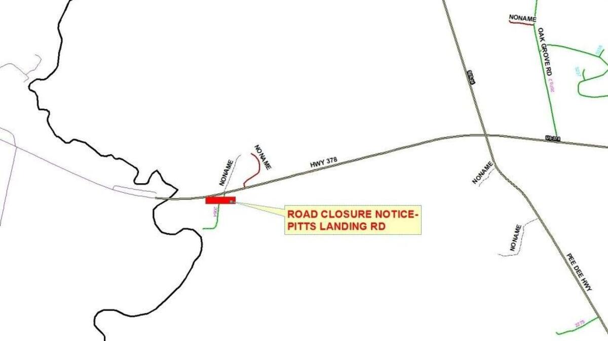 Pitts Landing Road, Hughes Landing Road and Yauhannah Landing are all closed to all traffic, according to county spokeswoman Lisa Bourcier.