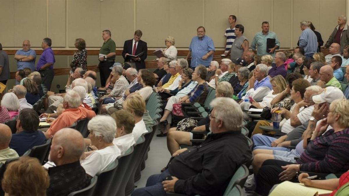 Horry County residents turned out in force to address HOA concerns at a meeting in Conway in 2014.