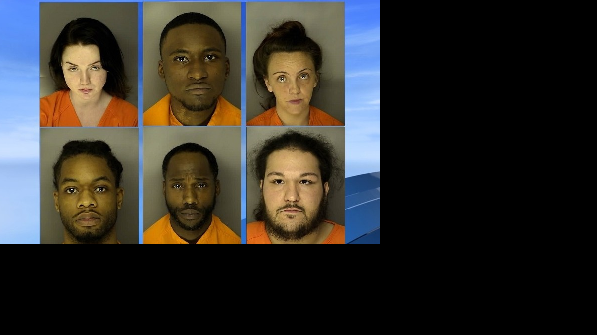 Six of the people who were arrested on Thursday, March 17, in connection with a investigation in to a drug trafficking organization police identified as 24/7 Boyz