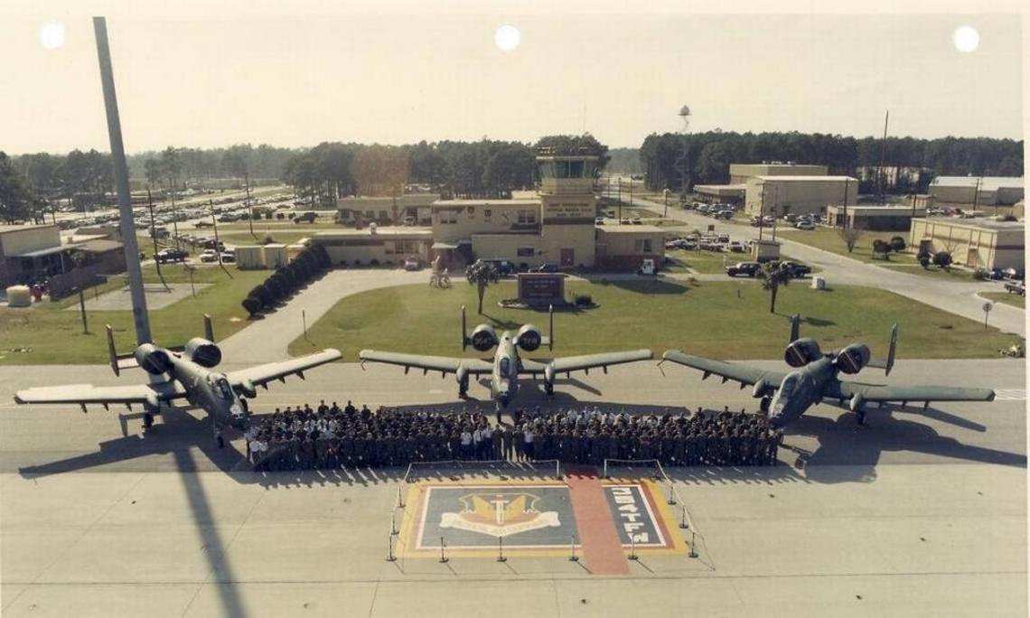 The 354th Tactical Fighter Wing (pictured), the first operational A-10 unit, was based at Myrtle Beach Air Force Base. The base, operational since 1942 closed on March 31, 1993. The base is now home to The Market Common, one of the fastest growing communities in Myrtle Beach.