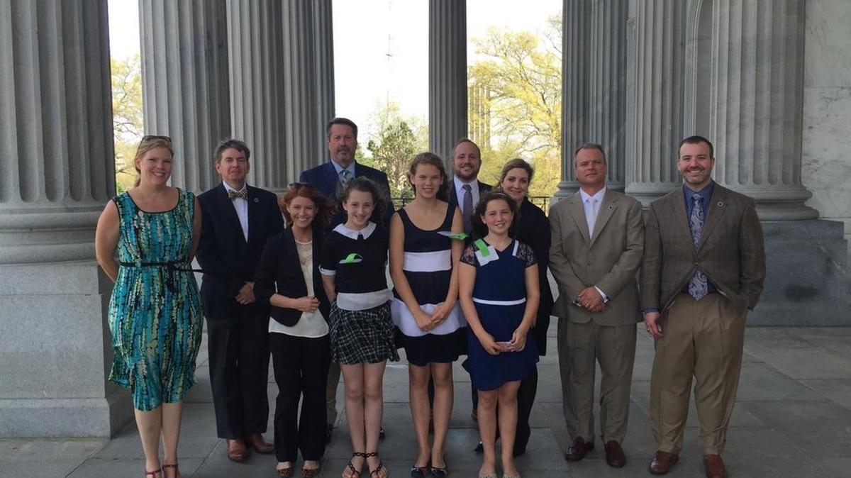 Back row, from left to right, Shannon Walker, Gregory Duckworth, Kevin Hardee, Russell Fry, Heather Crawford, Jeffrey Johnson, Stephen Goldfinch, front row from left to right, Miracle Lewis, Hannah Wibel, Trinity Walker, and Nora Hurt