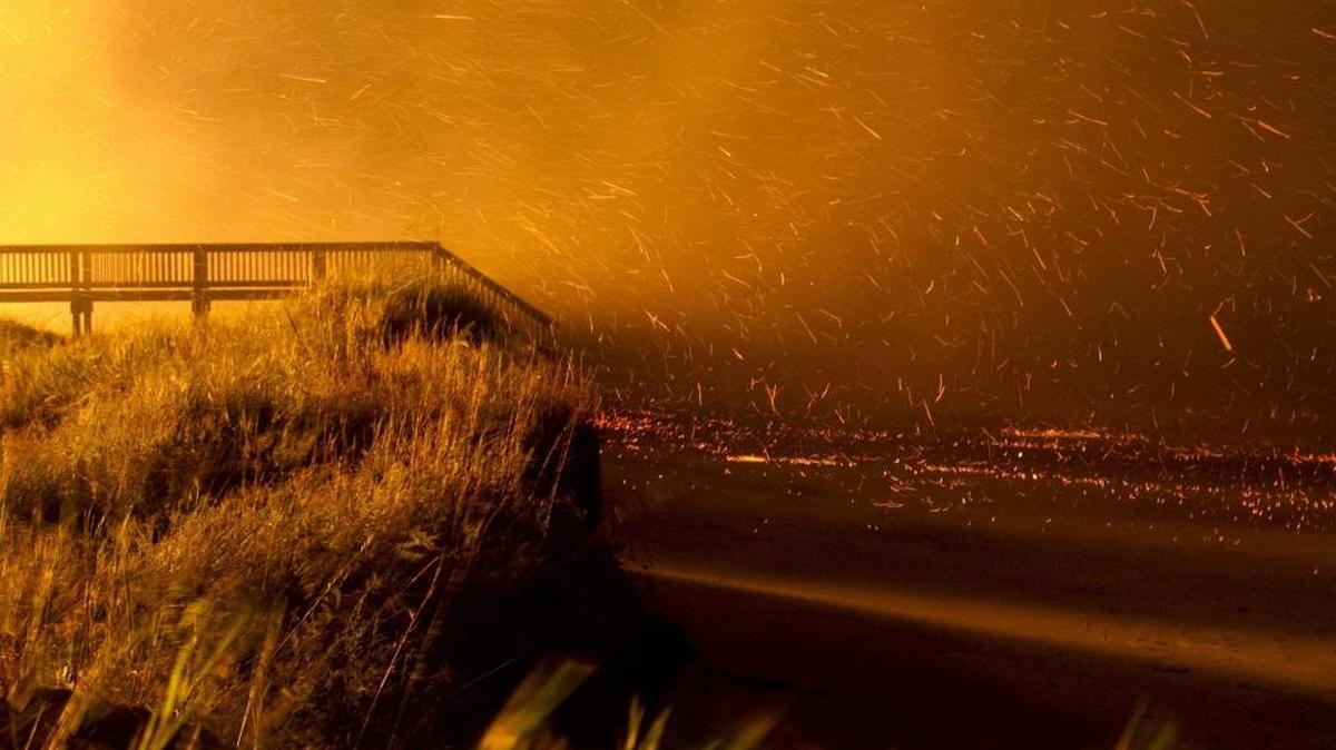 Hurricane Matthew collided with fire in Cherry Grove.