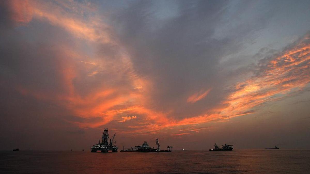 This Saturday, Sept. 4, 2010 file photo shows vessels assisting in the drilling of the Deepwater Horizon relief well on the Gulf of Mexico near the coast of Louisiana at sunset. The BP leak, the worst-ever in offshore U.S. waters, occurred at a well that the company was in the process of temporarily closing. The accident killed 11 workers and spilled up to 172 million gallons of oil.