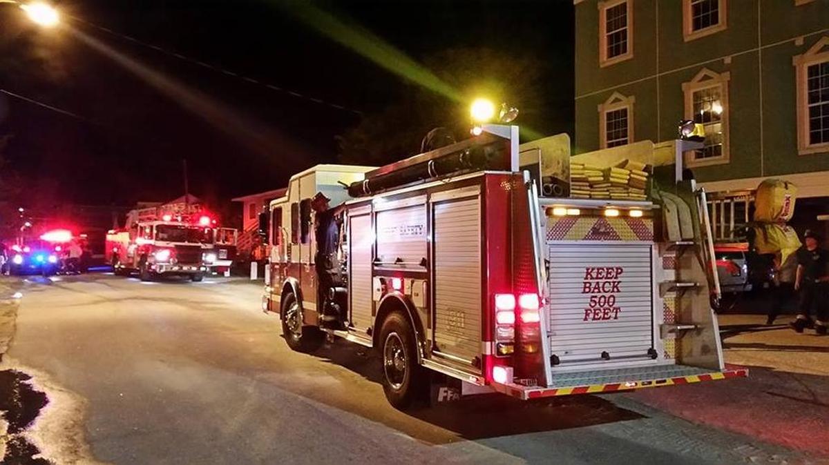 North Myrtle Beach firefighters responded to a fire alarm at the Catalina Manor Monday night.