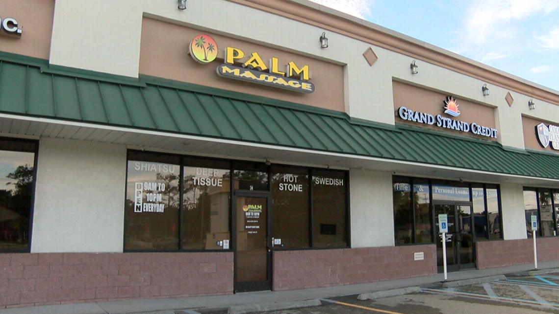 Palm Massage is one of three parlors where Surfside police arrested people on suspicion of prostitution in June. It’s now closed, officials said, but one of the parlors is still operating infrequently.