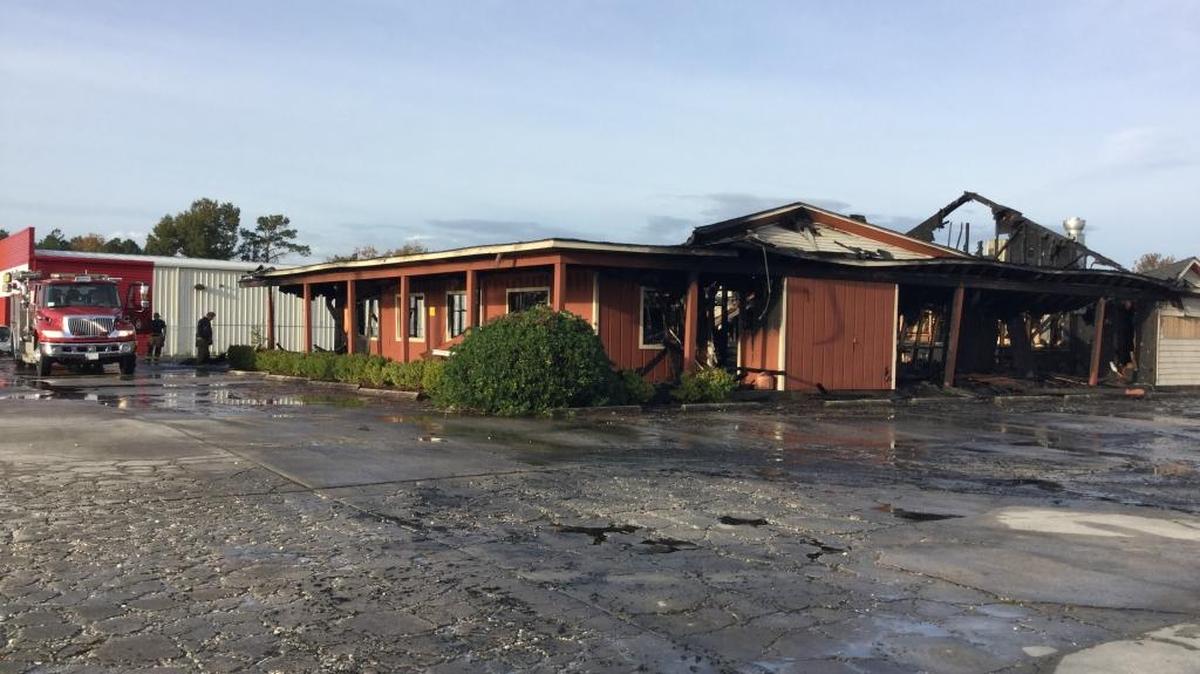 Fire broke out about 2:30 a.m. Wednesday at Big D’s Bar-B-Que restaurant on George Bishop Parkway.