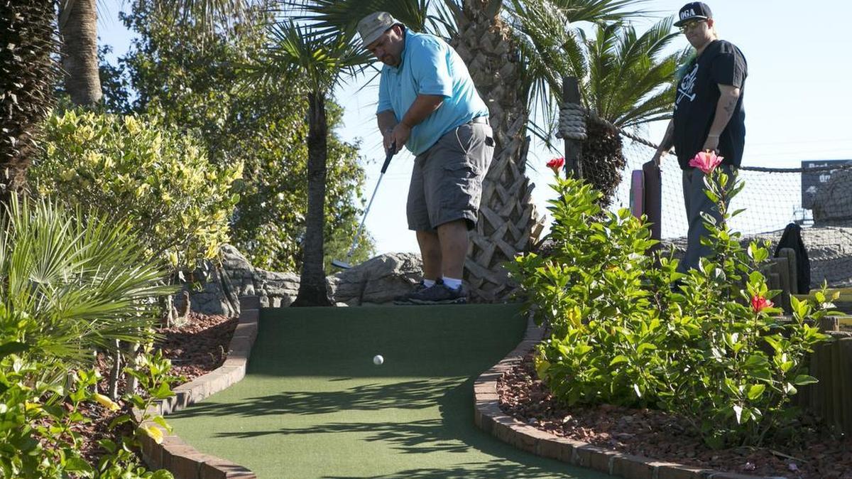 The U.S. ProMiniGolf Association’s Masters tournament was held at Hawaiian Rumble and Hawaiian Village in 2015 with proceeds benefiting Canine Angels. Photo from Oct. 15, 2015.