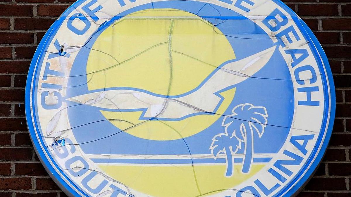 Myrtle Beach is going forward with some of the renovations at Doug Shaw Memorial Stadium, including demolition of the press box. Here the city’s logo is on the side of the press box on Thursday, Jan. 5, 2017.