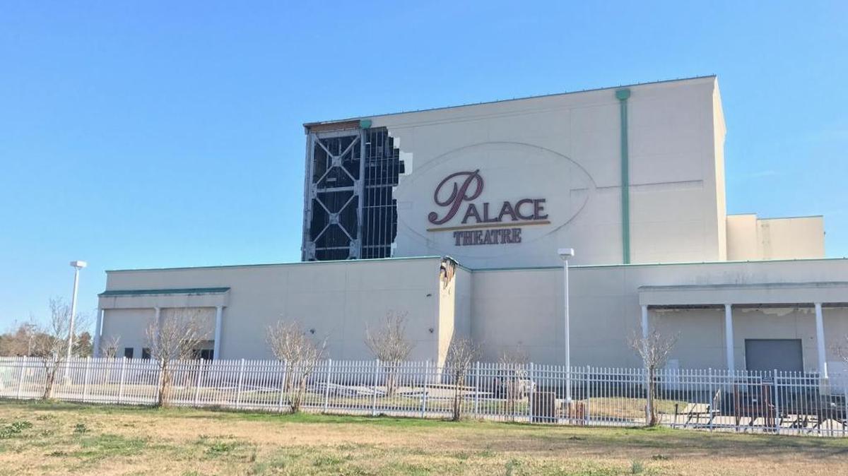 The back side of the Palace Theatre, which faces U.S. 17, lost a large section of exterior wall during Hurricane Matthew.