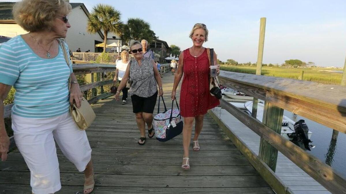
Calling themselves the Ya-Ya Sisterhood, a group of women from six states meet at Creek Ratz in Murrells Inlet on Thursday, Sept. 3, 2015. The women have been gathering and growing for about 20 years with some of the women actually moving to the Grand Strand.
