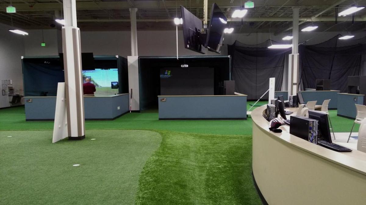 The Golf Academy of America Myrtle Beach campus located on Mr Joe White Ave. features hitting bays and a chipping and putting green at the indoor practice facility.