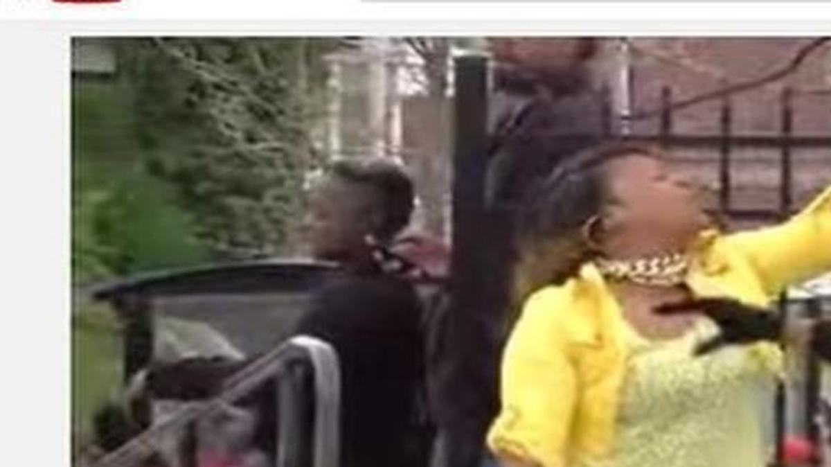 
Toya Graham, the mother videotaped slapping her son and pulling him out of a riot this week, says it was very upsetting to see him there. The videotape of Graham slapping her son has been viewed worldwide. (April 30) AP
