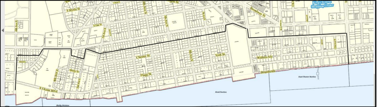 Photo of the Ocean Boulevard Entertainment District. Photo from 2018.