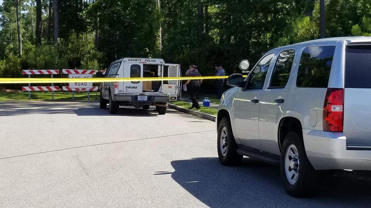 Horry County police respond to an area off Palmetto Pointe Boulevard where a female body was discovered.