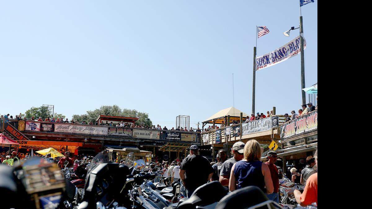 
Motorcycles of all kinds are parked at Suck Bang Blow in Murrels Inlet for 2014’s annual Spring Harley-Davidson rally on Friday. 
