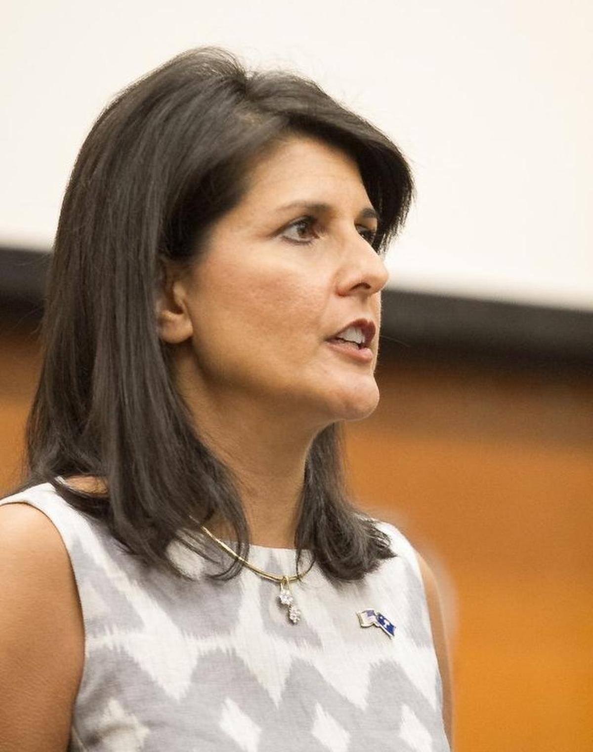Gov. Nikki Haley talks about the outcome of Memorial Day Bikefest following a hurricane preparedness meeting with local officials.