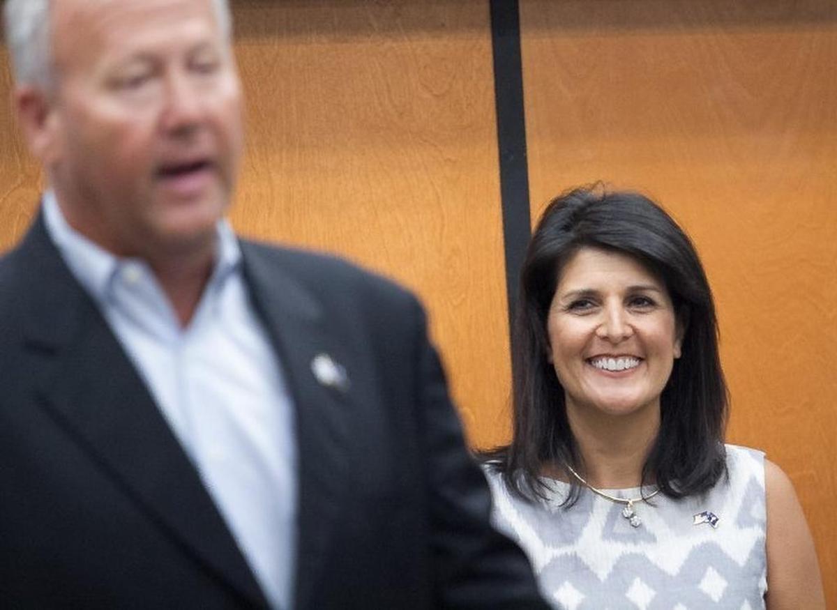 Gov. Nikki Haley talked about the outcome of Memorial Day Bikefest following a hurricane preparedness meeting with local officials. Horry County Council Chairman Mark Lazarus thanks Gov. Nikki Haley for the state’s assistance with Memorial Day Bikefest.
