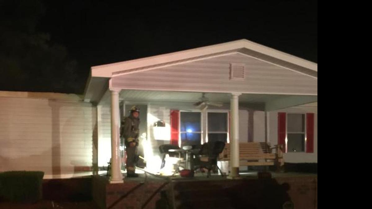
Horry County firefighters were called to battle a kitchen fire at this double-wide mobile home. 
