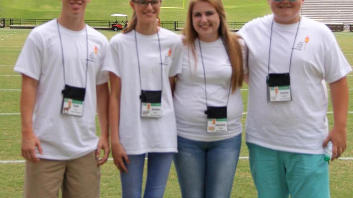 County students Caleb Jordan, Brantlee Gerald, Samantha Mishoe and Zachary Campbell (L to R) were among forty rising high school juniors and seniors from across South Carolina who participated in the South Carolina Farm Bureau Federation’s (SCFB) 2017 Youth Leadership Conference at Newberry College June 11-14 where students gained valuable leadership skills and a better understanding of SC agriculture.