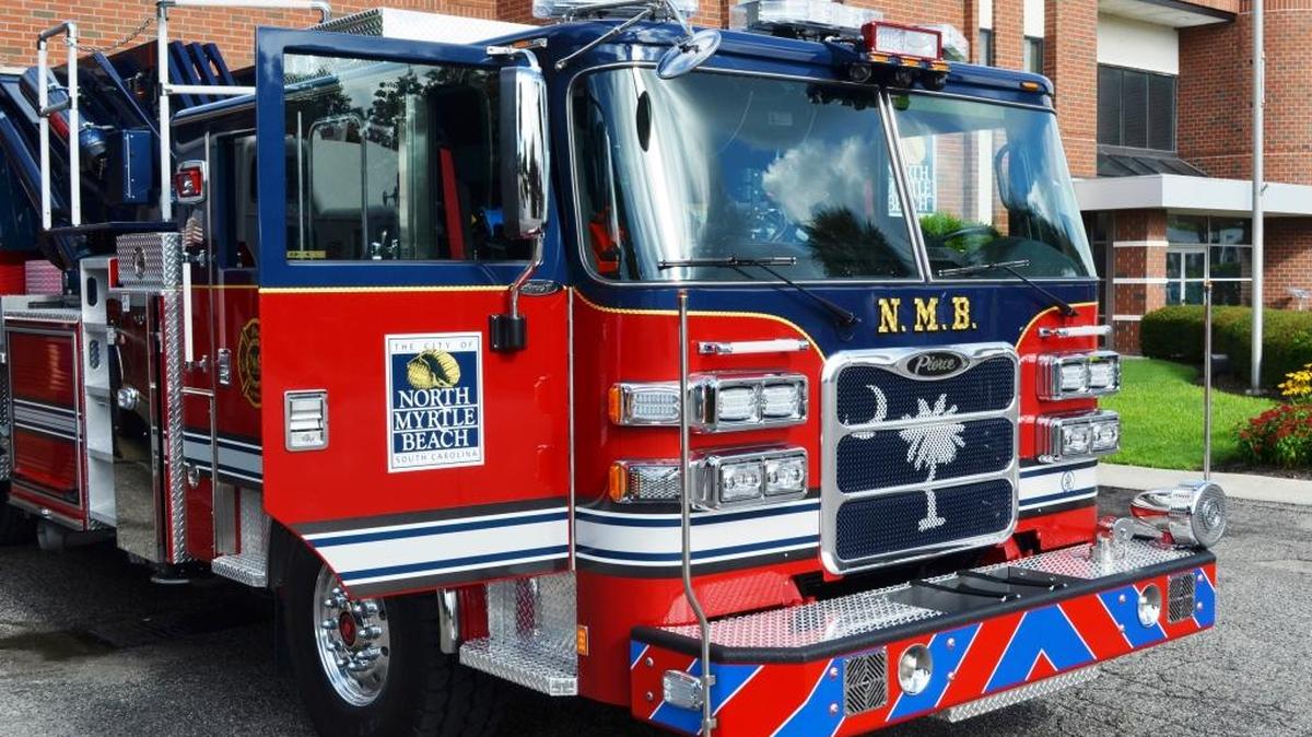 New NMB Ladder Truck Outside Station 1 Bay 2