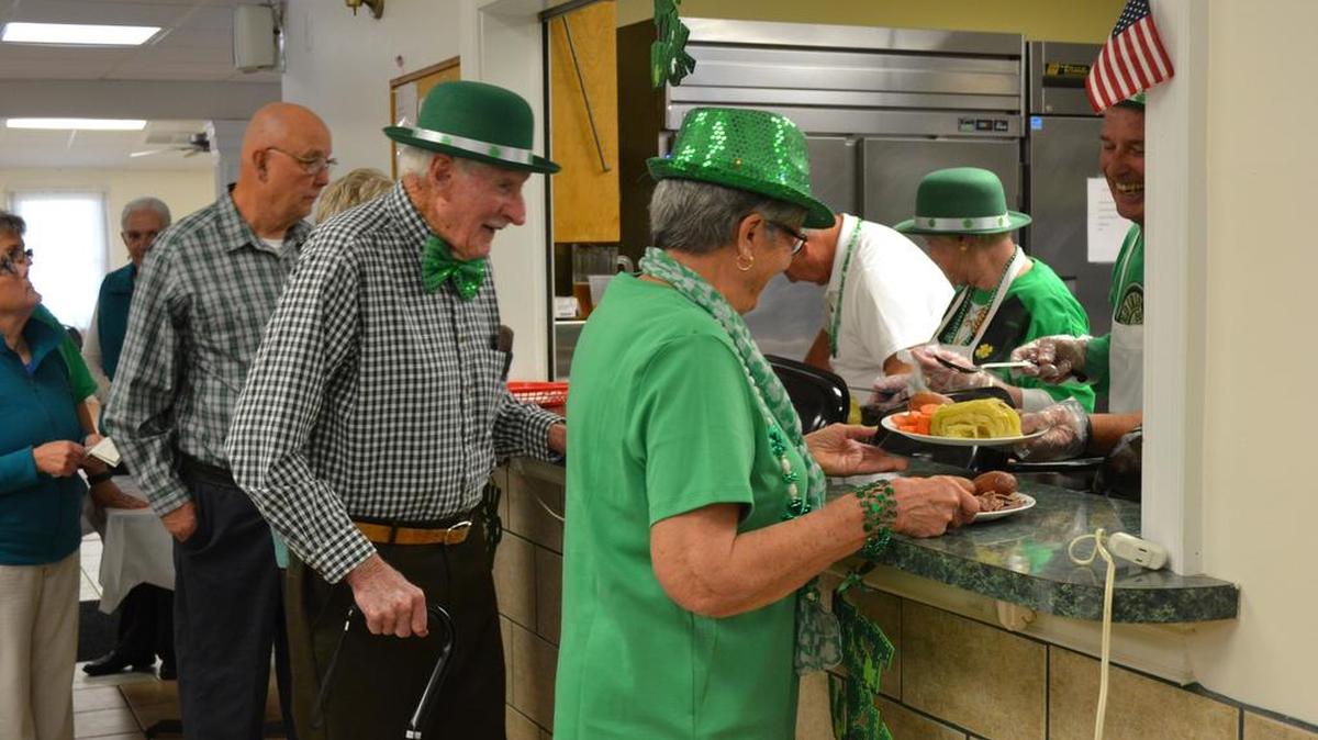 The kitchen crew was ready for the many who came to enjoy the St. Pat’s Dinner at VFW Calabash Post No. 7288 and feasted on corned beef, cabbage, potatoes, and jumbo carrots. Green ice cream and Irish Coffee were also available.