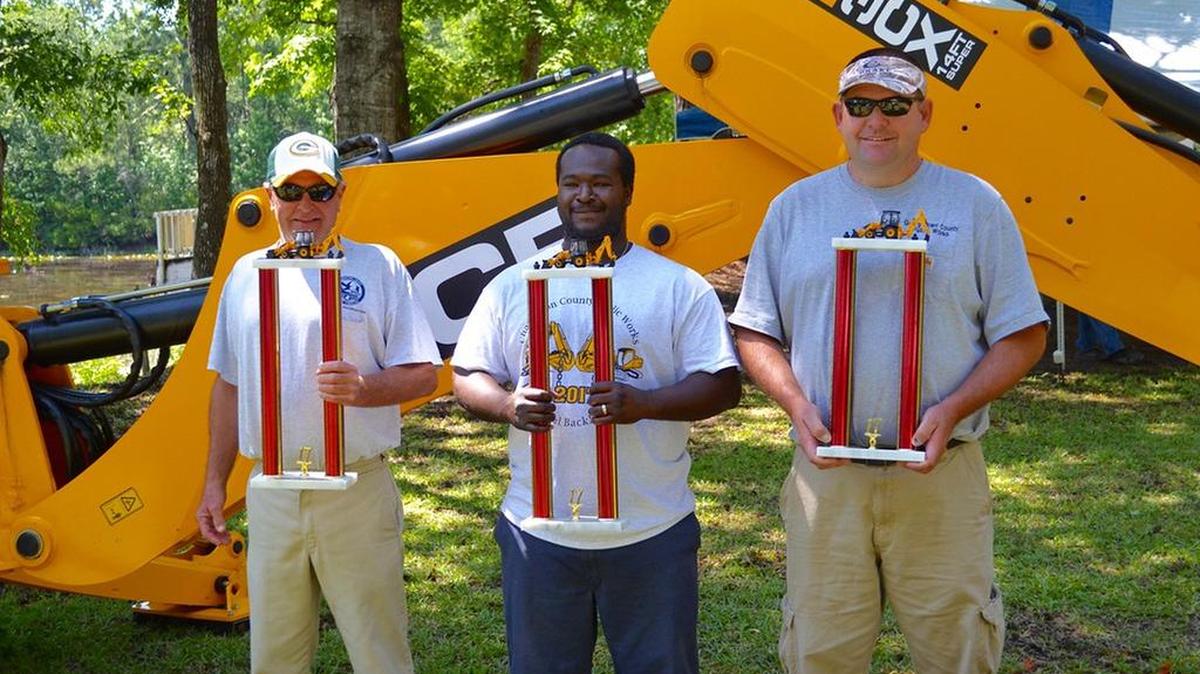 From left are Wade Wilder, 2nd place; Kevin Brown, 1st place; and Harold West, 3rd place.