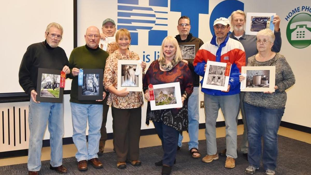 Myrtle Beach Camera Club Left to right: Jeff Reid, Van Sutherland, John DeLaughter, April Holliday, Bonnie Fisher, Tony Hernandez, Tony Moreno, Al Mueller and Carol Aydt.