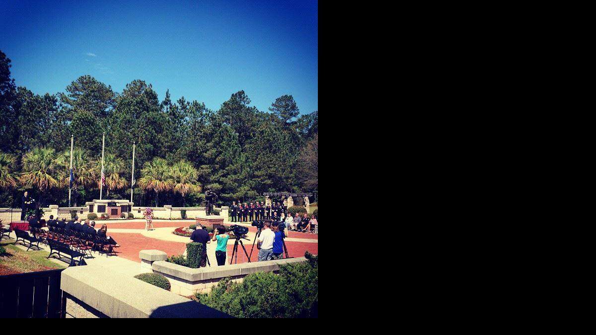 
People gathered Wednesday, April 8, 2015, for the 2015 Fallen Firefighter Memorial Service at the S.C. Fire Academy. Photo courtesy of the South Carolina State Firefighters’ Association Facebook page.
